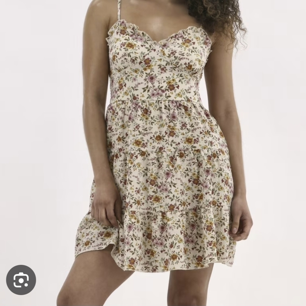No Boundaries Floral Mini Dress - Cream and Multicolor